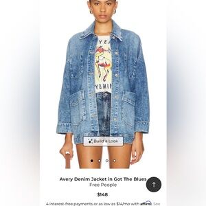Free People Denim Button-Up Jacket